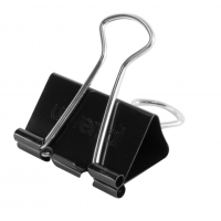 Universal UNV10210VP Binder Clips in Zip-Seal Bag, Medium, Black/Silver, 36/Pack